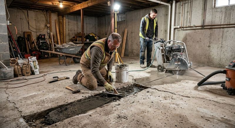 Cracked Basement Floor Repair in Oakland, CA