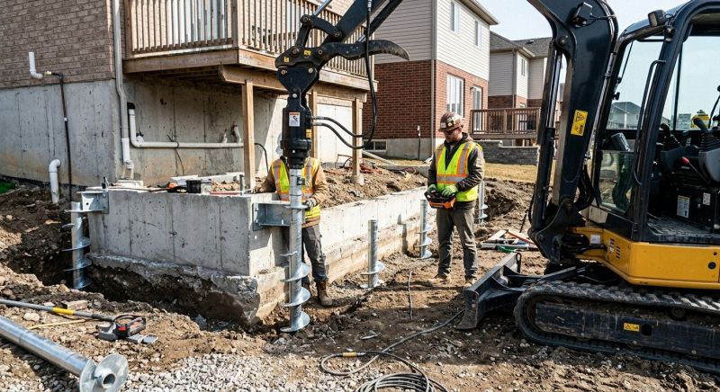 Helical Piers Installation in Oakland, CA