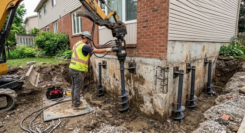 Helical Piers Installation in Oakland, CA