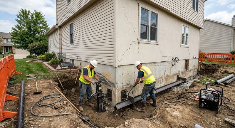 Sinking Foundation Repair in Belmont, CA