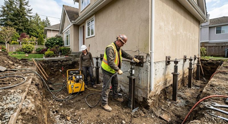 Sinking Foundation Repair in Hayward, CA